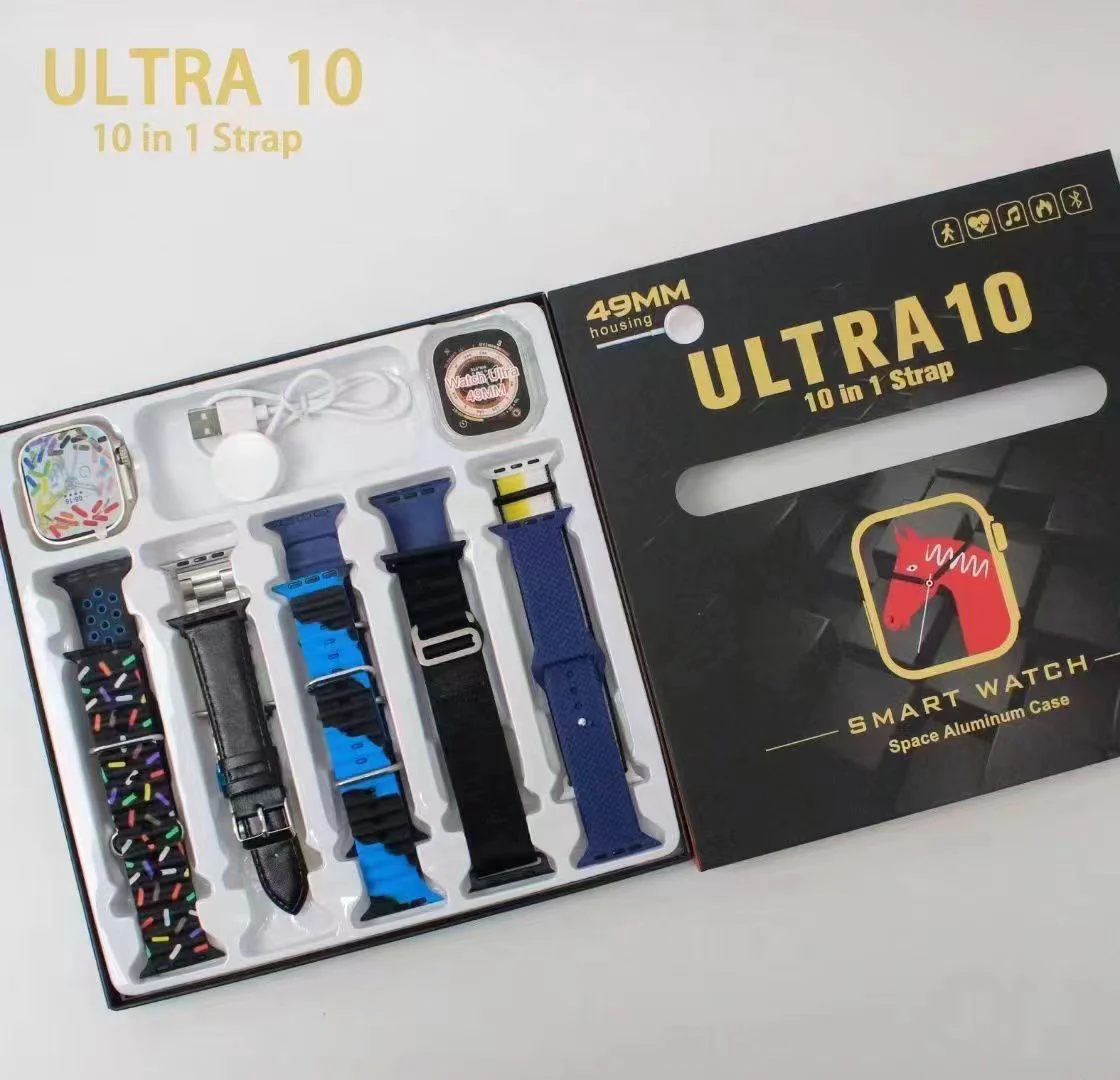 Ultra 10 Smart Watch With 10 straps - Latest Gadget Store