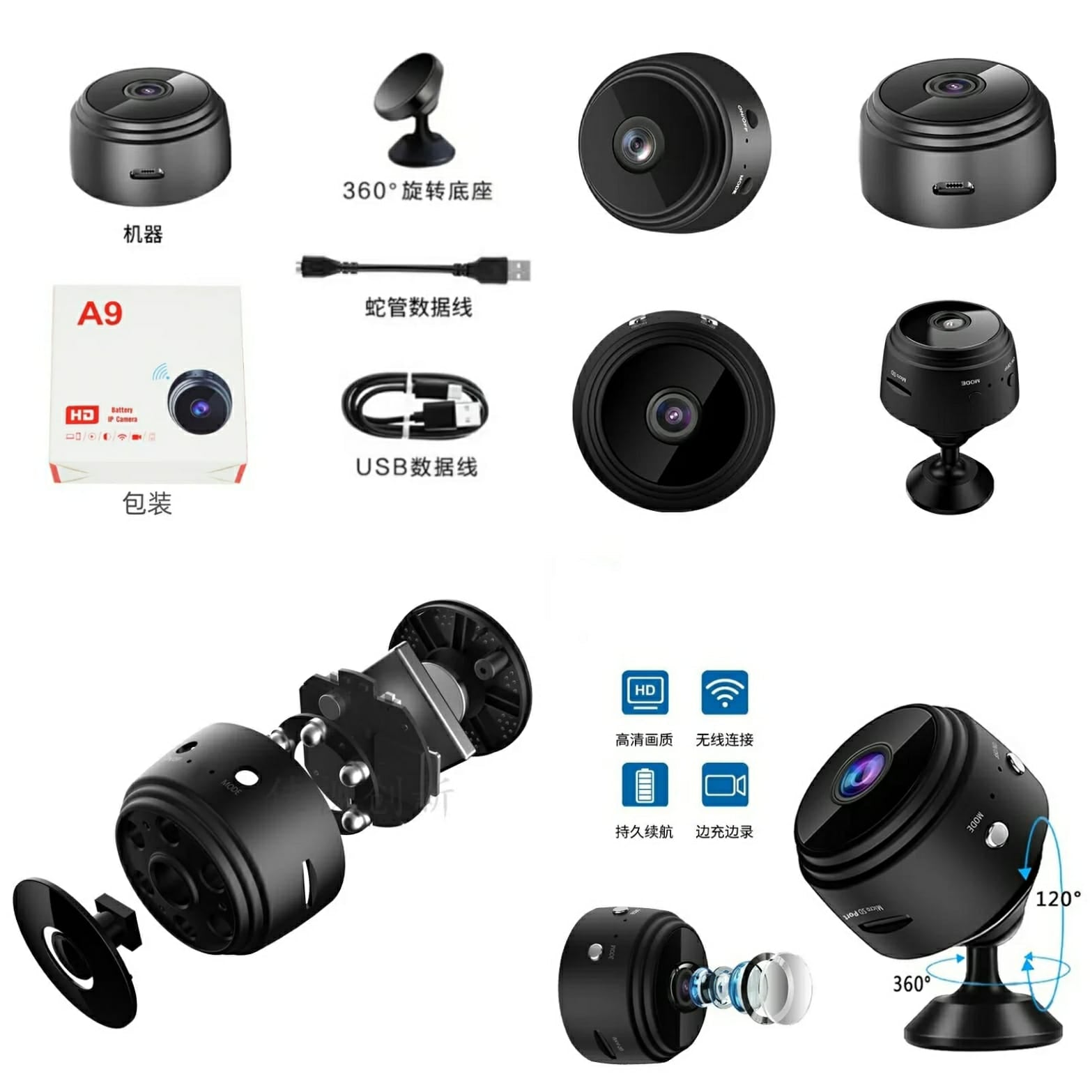 A9 Mini Camera WIFI Wireless Recorder HD (IMPORTED) - Latest Gadget Store